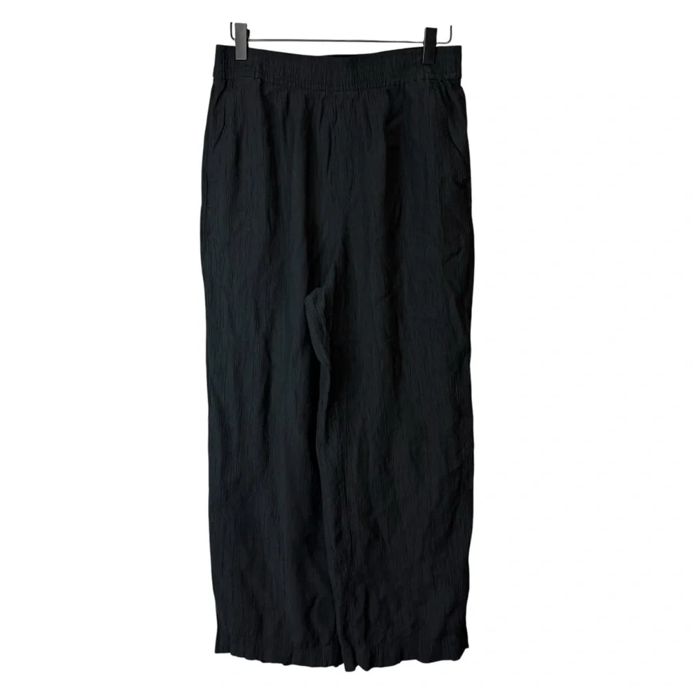 Madewell Women’s Crinkle Classic Black Dress Pants‎